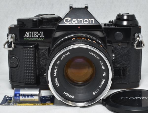 整備済】Canon AE-1 PROGRAM ブラック＋FD 50mm/f1.8 (1100736_38) AE