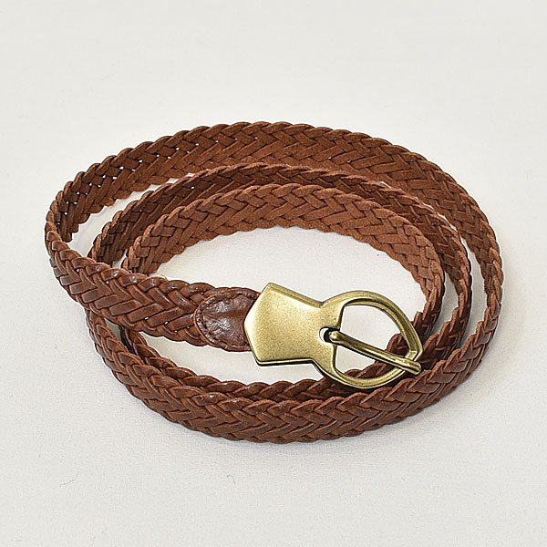 AMBOISE アンボワーズ ナロー レザー メッシュベルト85｜23c2869 皮革