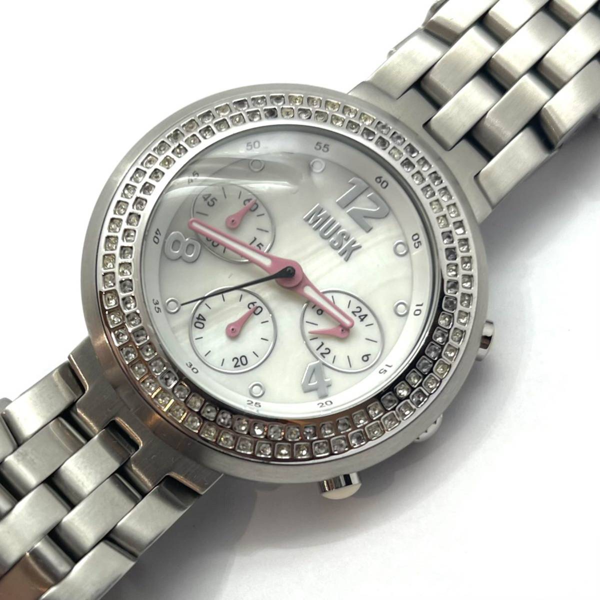 ムスク　メンズ　クォーツ　クロノグラフ　ユーズド極美品
