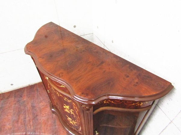 □展示品□Italia⁄イタリア最高級□象嵌加工□マホガニー材□彫刻