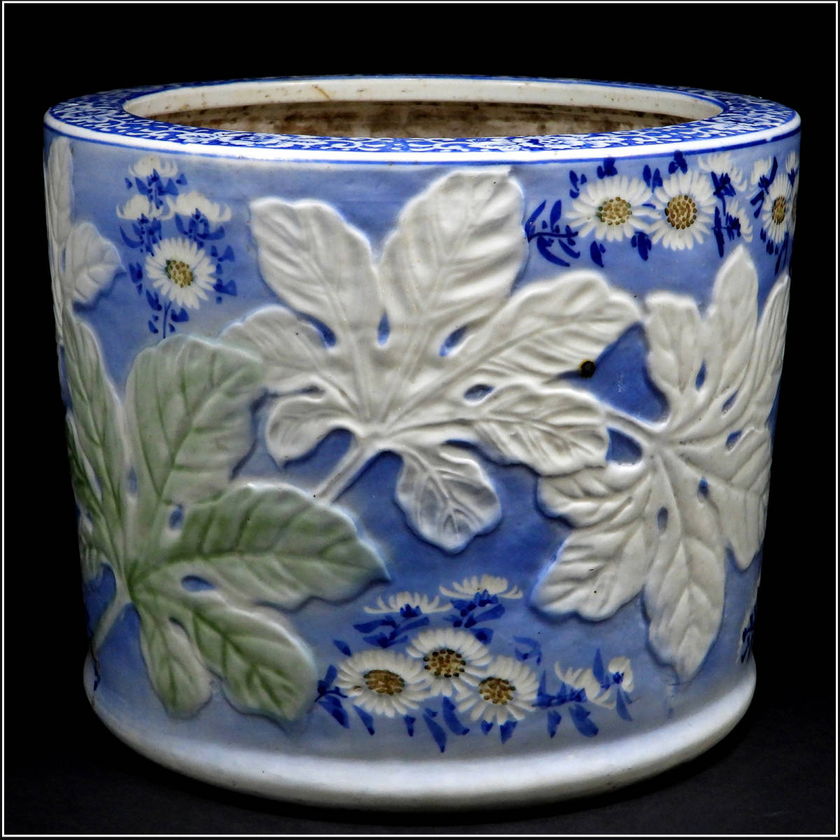 陶磁器 蓄音機 花 中古 Bay Keramik社製 珍品 旧西ドイツの陶磁器 花瓶