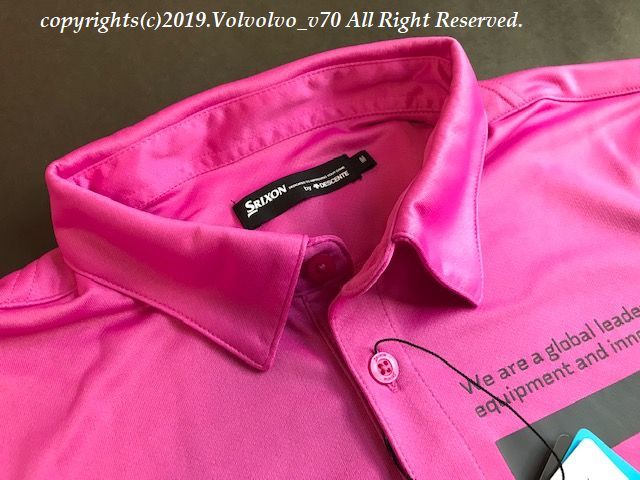 新品未使用【Size-M/PINK】★★SRIXON（By DESCENTE）スリクソン ゴルフシャツ 遮熱・吸汗速乾・UVケア★★送料全国一律185円