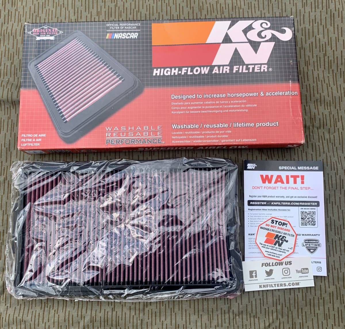 新品 K&N ポルシェ 964 930 ターボ 911 用 純正交換 エアクリーナー  