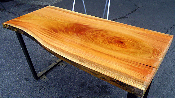 欅ケヤキ(DIY机デスク天板・脚追加OK) 1200x530x40mm 下仕上済SALE