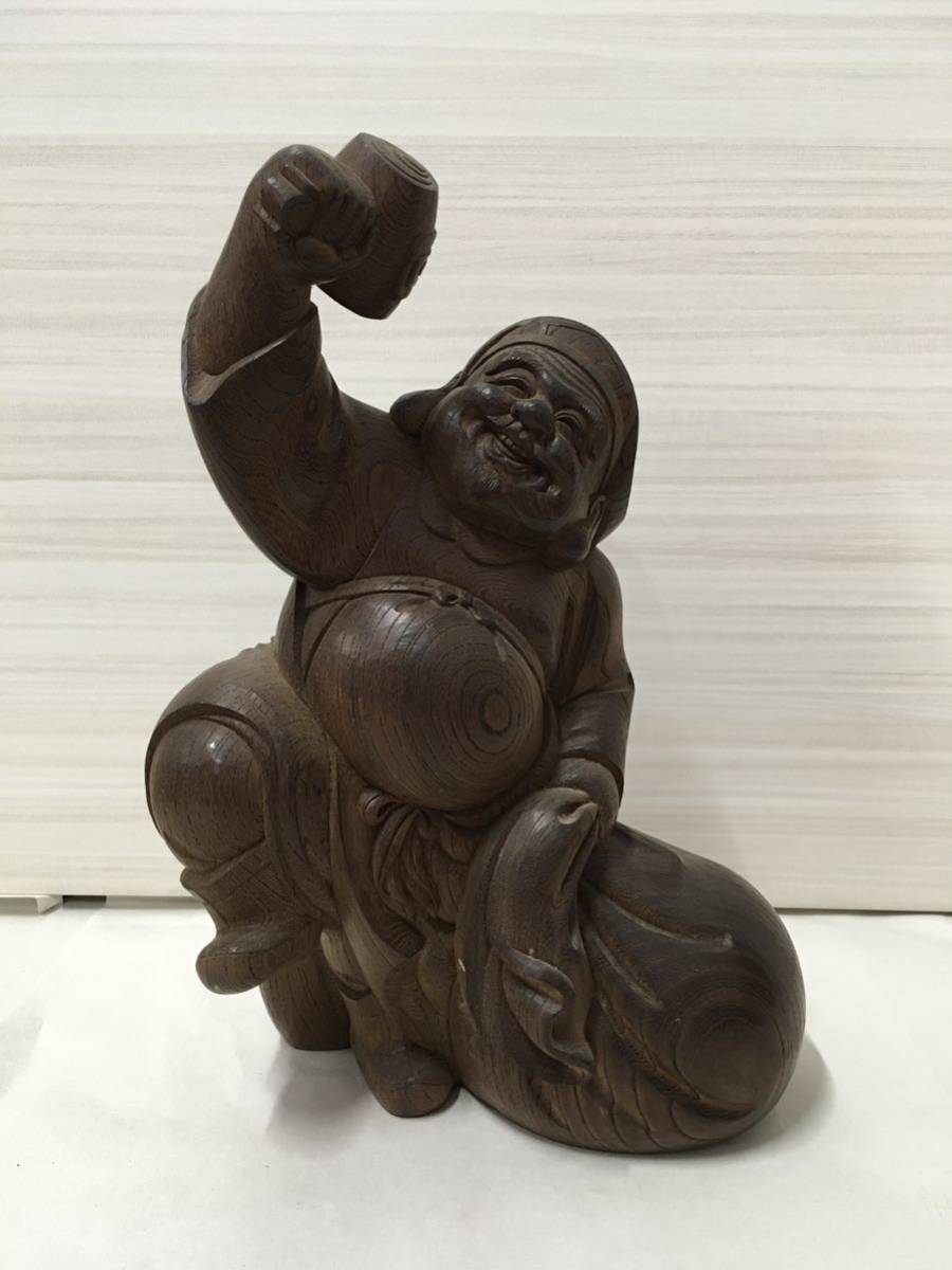 木彫り 大黒様 木製 作 縁起物 商売繁盛 骨董品 コレクション 整理品