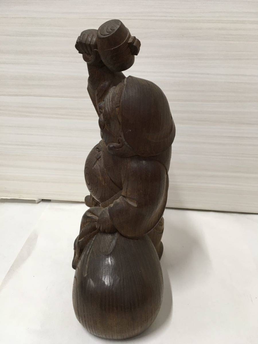 木彫り 大黒様 木製 作 縁起物 商売繁盛 骨董品 コレクション 整理品