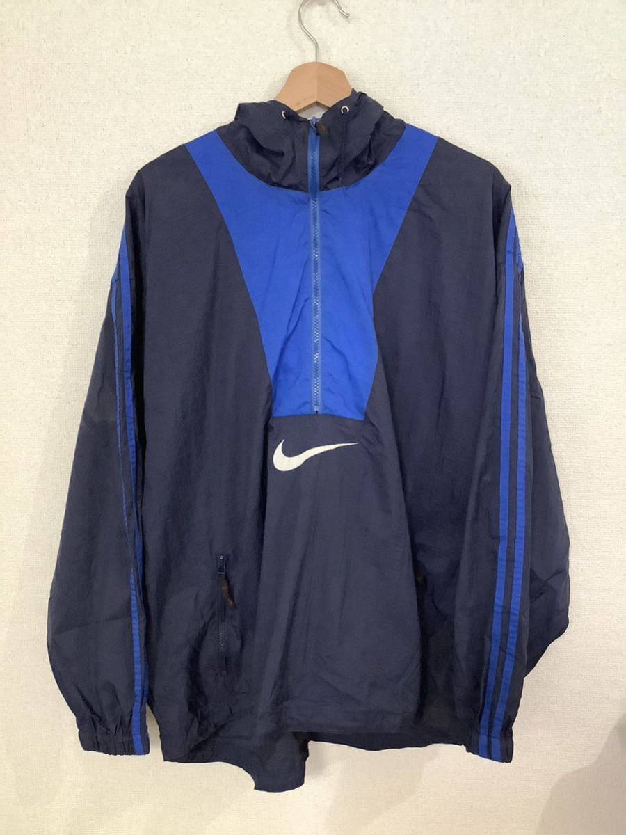 NIKE ナイキ　ナイロンジャケット　アノラック　プルオーバー　スポーツウェア　ストリート　古着　80年代　90's