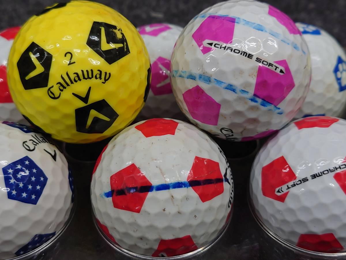 ☆練習用☆キャロウェイ CHROME トゥルービス 混合 50球セット ゴルフボール☆ロストボール