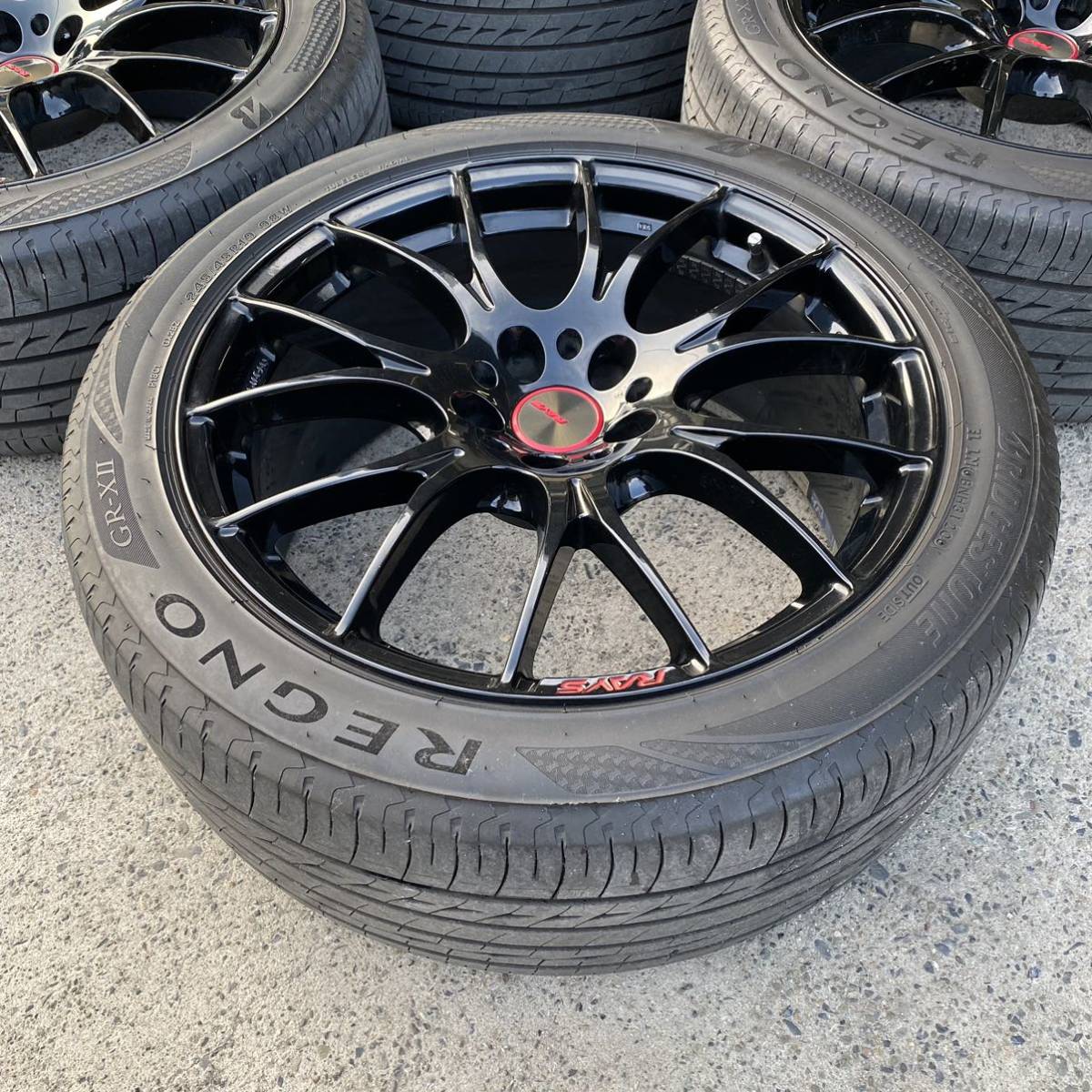 送料無料！ レイズ ホムラ2×7 19インチ8．5J＋38 5H114 