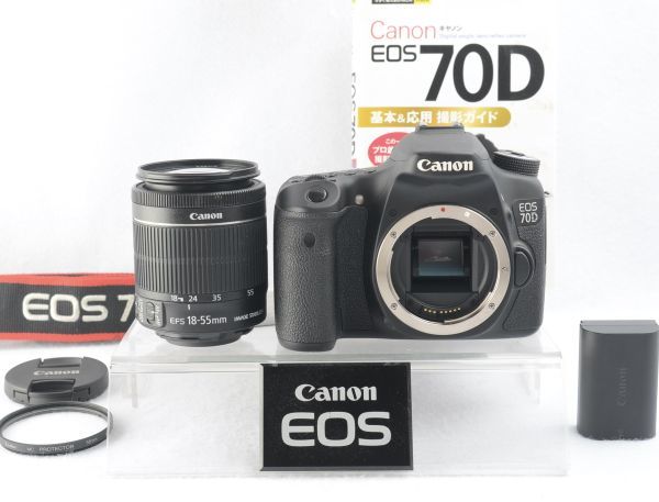 □美品□ キャノン Canon EOS 70D EF-S18-55 IS STM レンズキット 【付属