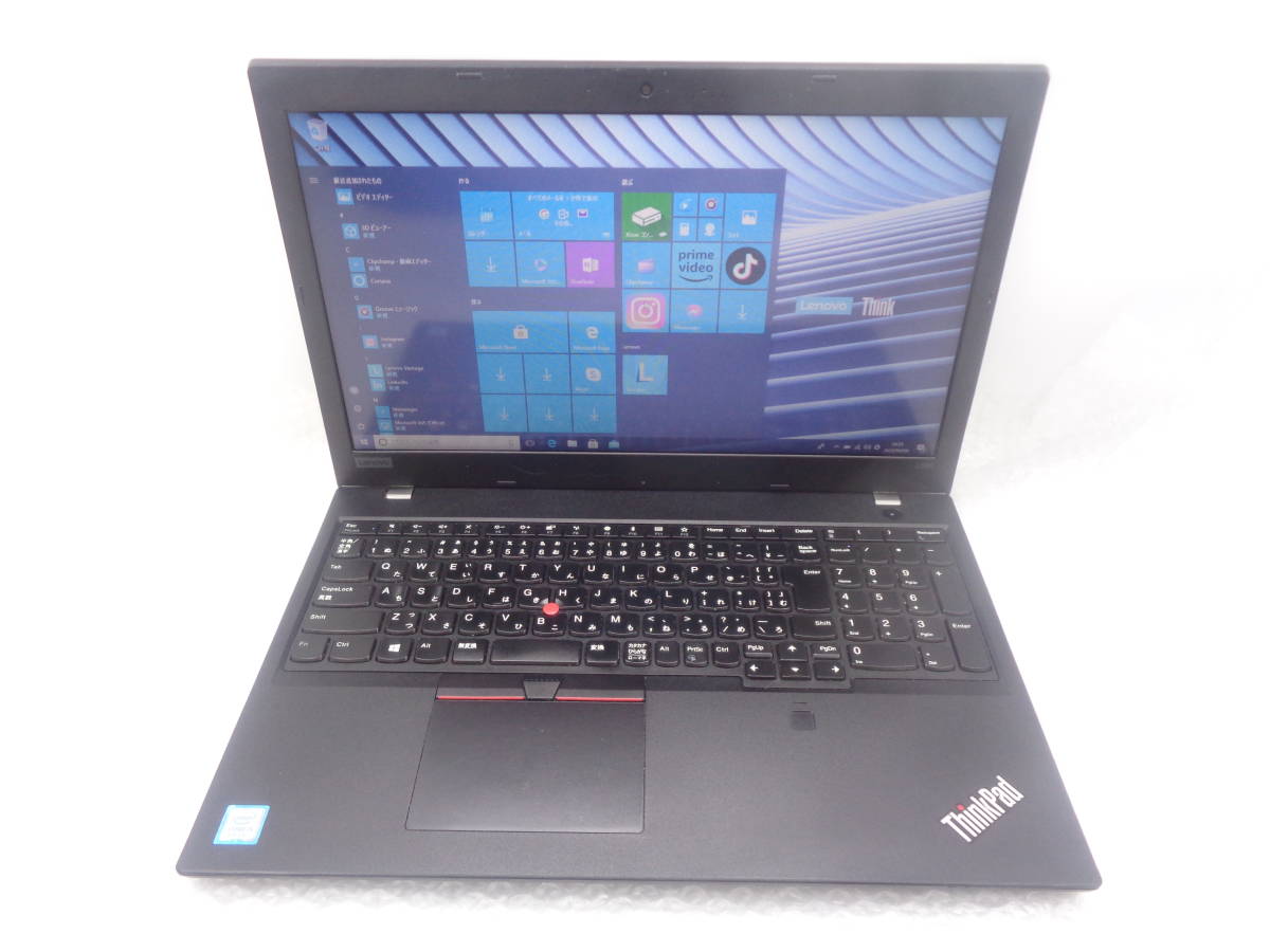 i5第8世代 Lenovo ThinkPad L580/i5-8250U 1.6Ghz/8GB/500GB/カメラ/無線/BLUETOOTH/15.6インチ/Windows10 中古動作品(C286)