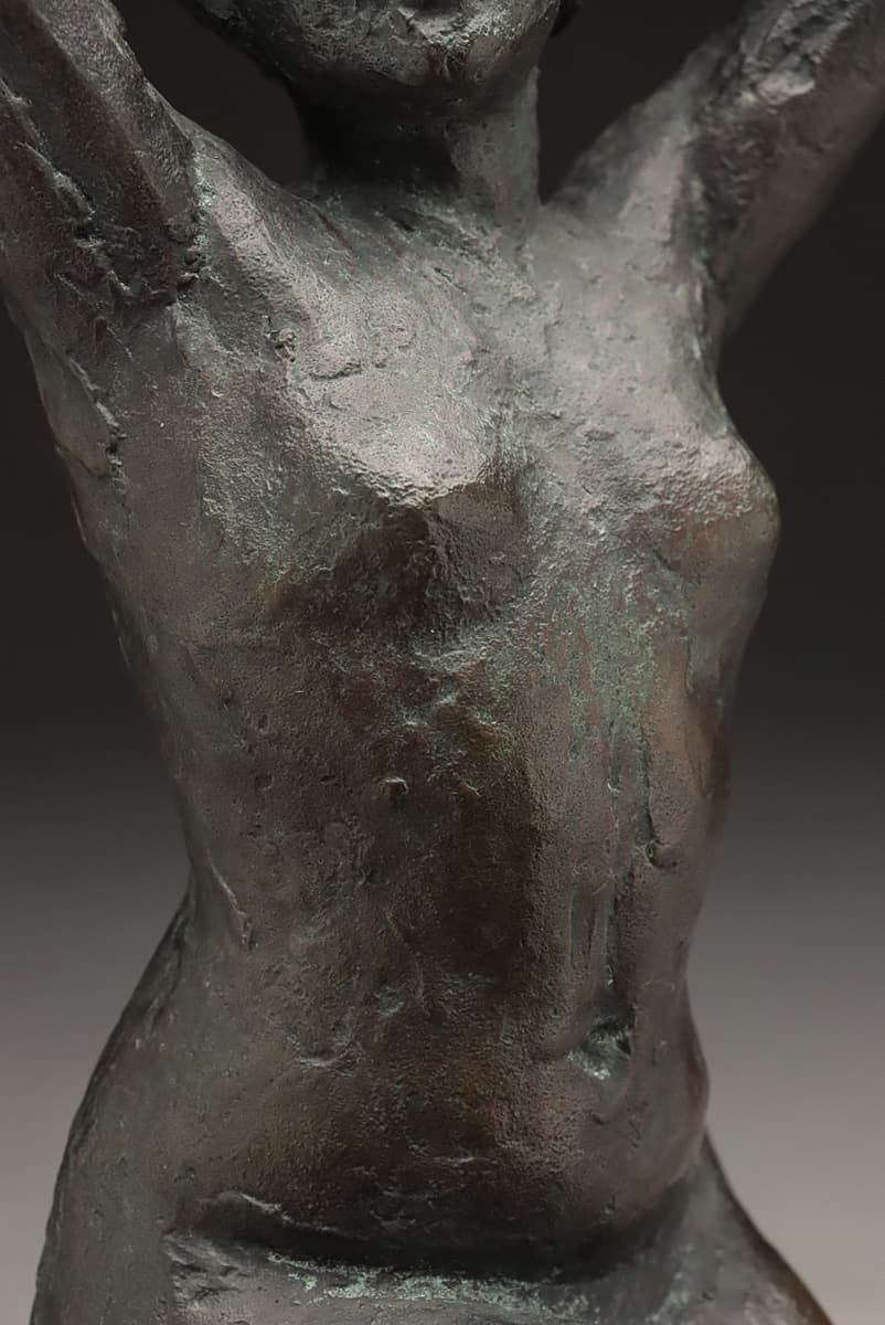 EJ451 1958年【乕夫 作】ブロンズ「裸婦像」高29.5cm 重2.8kg