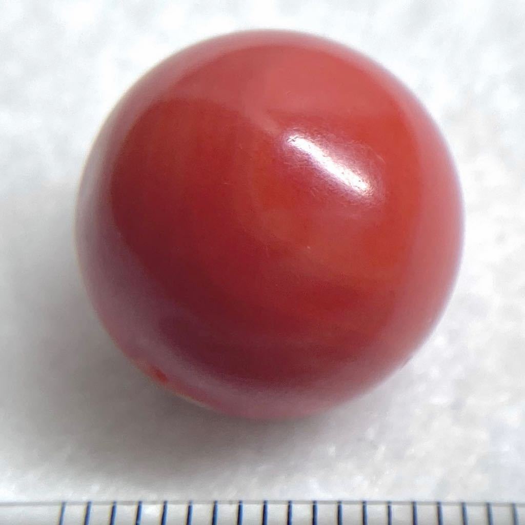 ●天然本珊瑚6.4g● a 16.2×16.6mm ルース 裸石 宝石 coral コーラル 方穴 さんご 