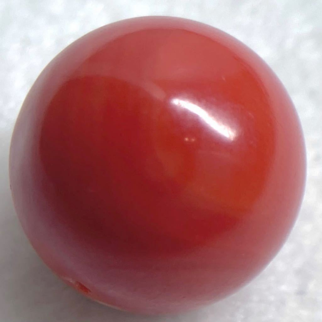 ●天然本珊瑚6.4g● a 16.2×16.6mm ルース 裸石 宝石 coral コーラル 方穴 さんご 