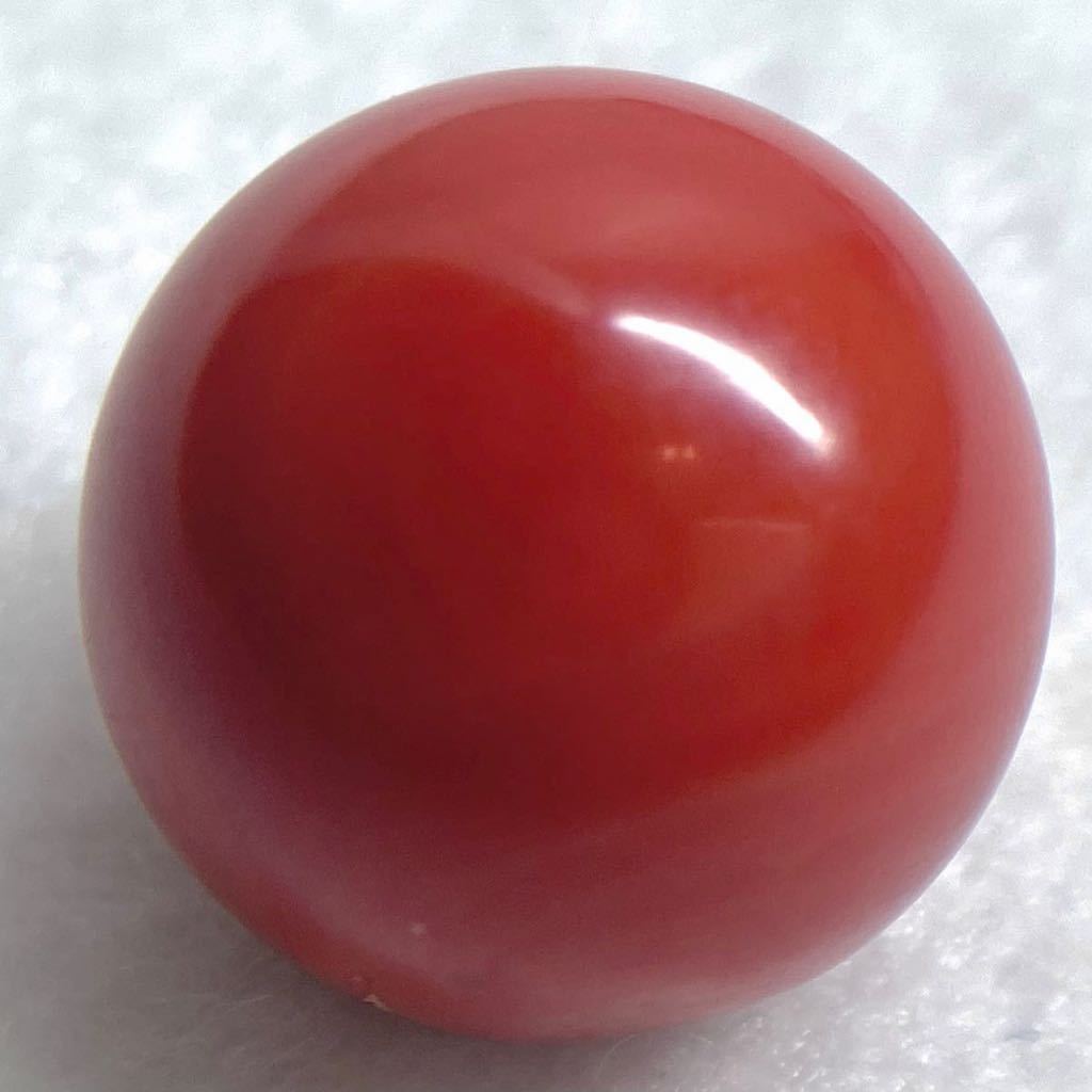 ●天然本珊瑚6.4g● a 16.2×16.6mm ルース 裸石 宝石 coral コーラル 方穴 さんご 