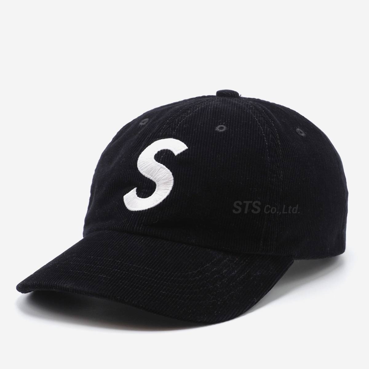 Supreme - Fine Wale Corduroy S Logo 6-Panel 黒 シュプリーム