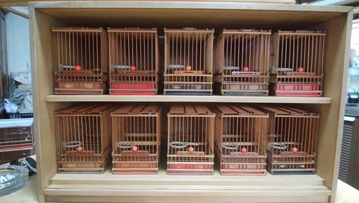 最終値下げ！国産めじろ籠8寸5分10本セット3本抜き！国産檜材声桶付き！竹椿油にて手入れ済み