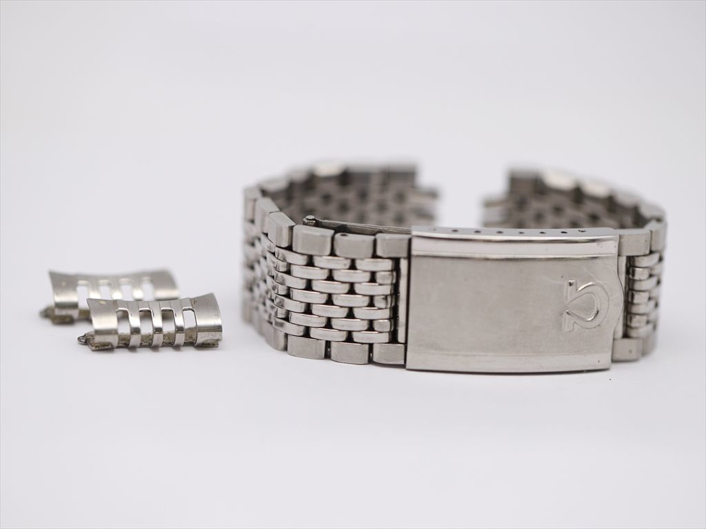 1円 良品 オメガ 純正ベルト ブレス 17ｍｍ用 シルバーカラー メンズ腕時計用 2000000 MTM