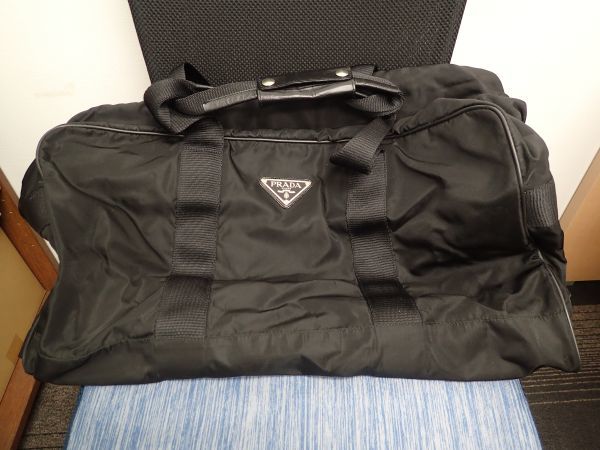 ◆ブランド★プラダ PRADA★大型ボストンバック ナイロン ブラック★USED 美品★全文を必ずお読みください◆