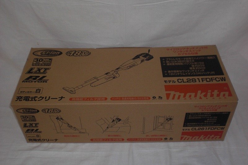 ★b☆☆未使用 makita マキタ CL281FDFCW 充電式クリーナー 白
