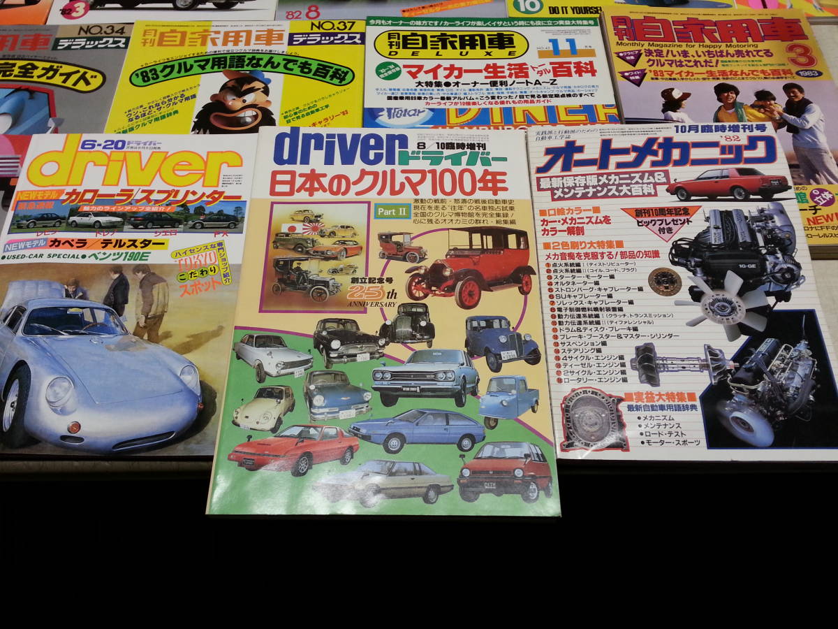 月刊自家用車 - 月刊 昭和車雑誌 Yahoo!オークション 表紙 1982年 