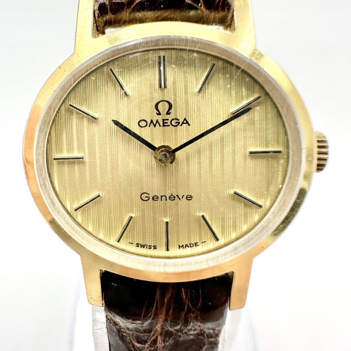 D149-A289-39 ◎ OMEGA オメガ Geneve ジュネーブ 手巻き ゴールド文字