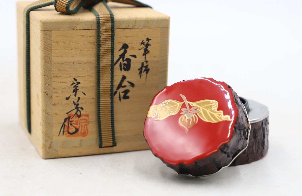 流】古美術品 黒塗図螺鈿細工四方盆五客 箱付 DF860