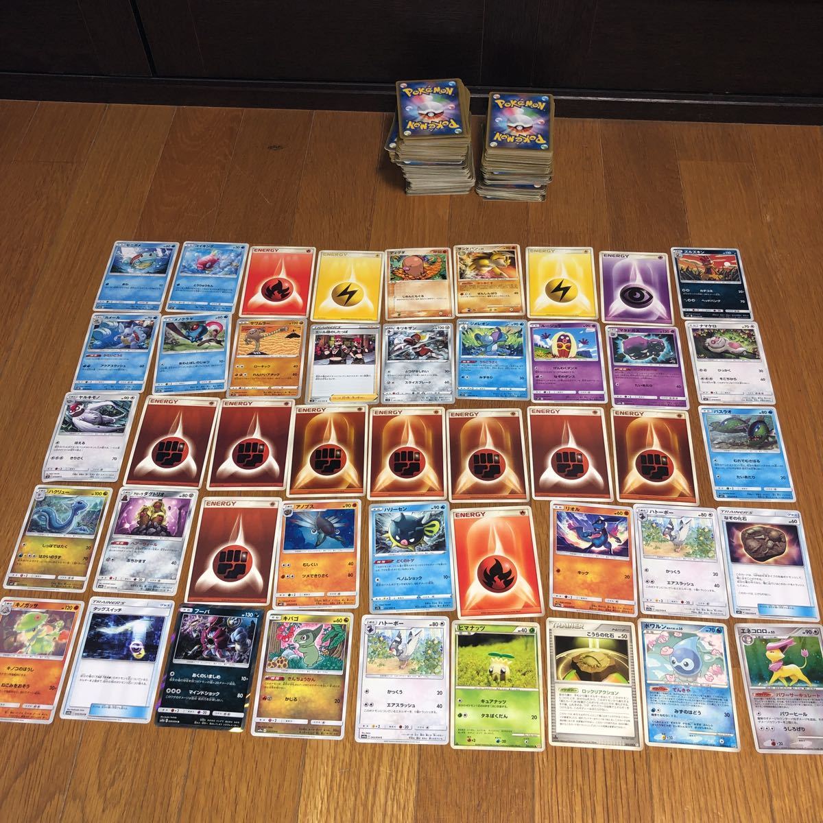 ポケモンカード まとめ売り エネルギーカード など いろいろ 計400枚 ピカチュウ ゼニガメ カイオーガ など 中古品 tn3030