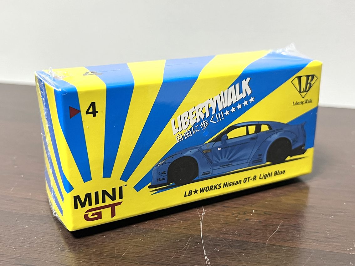 新品 未開封 ミニGT リバティウォーク 日産 R35 GT-R ライトブルー 1 