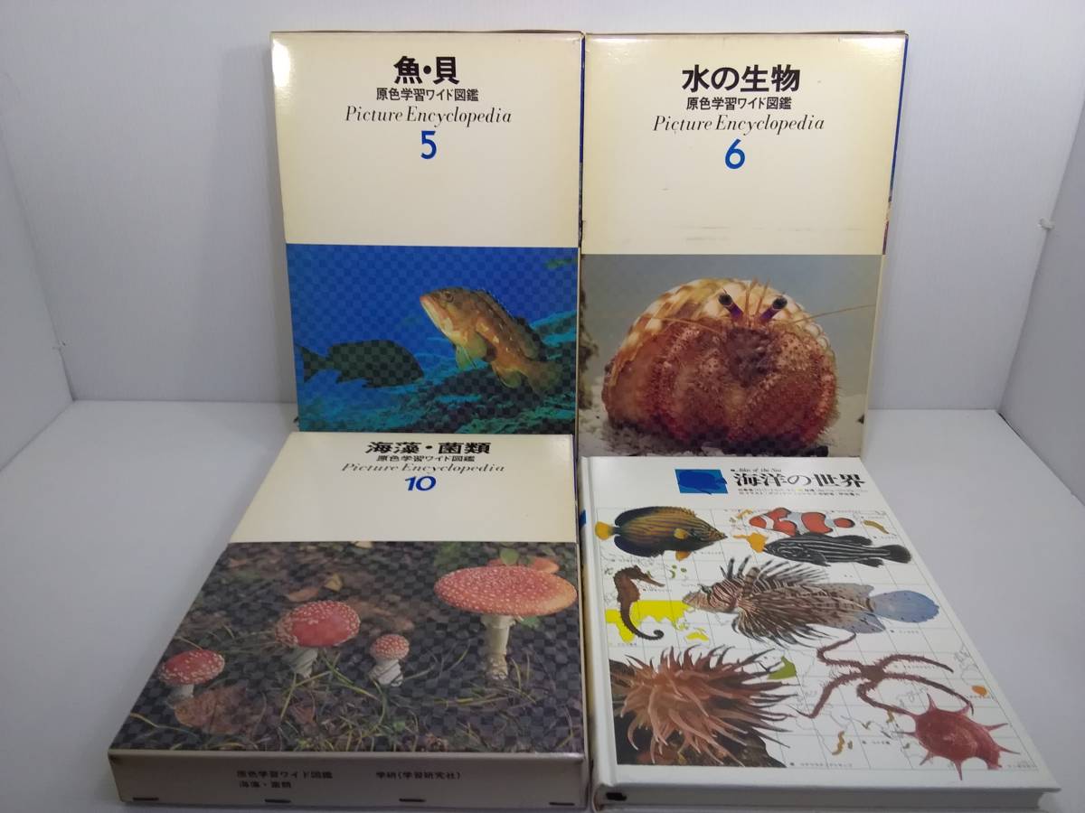 学研 原色学習ワイド図鑑 5. 魚・貝 6. 水の生物 10. 海藻・菌類 続巻