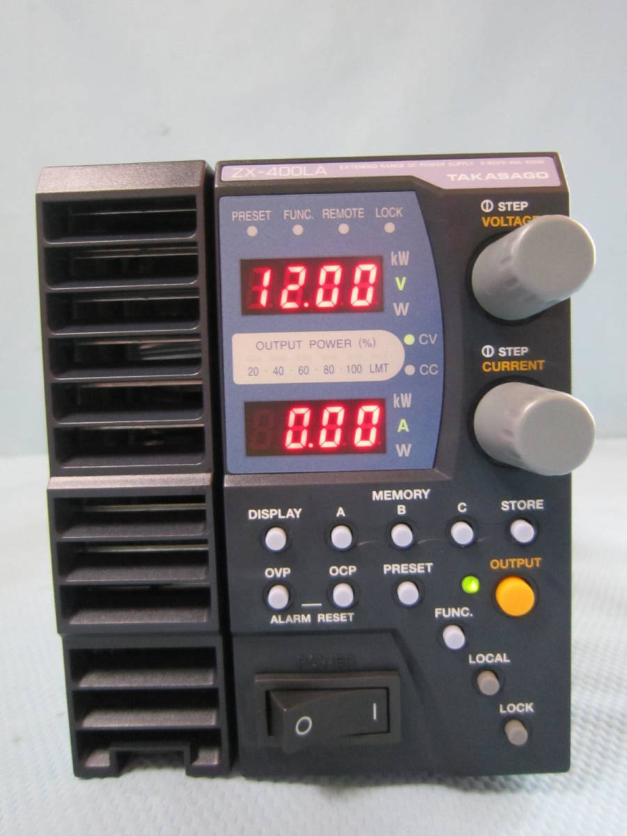 TAKASAGO EXTENDED RANGE DC POWER SUPPLY ZX-400LA 高砂DCズーム電源