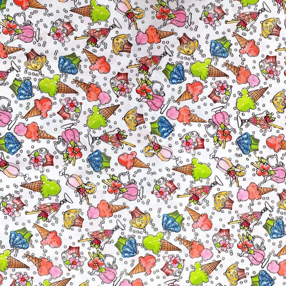 ロラライハリス ☆スウィーツ柄　★1/2ヤード