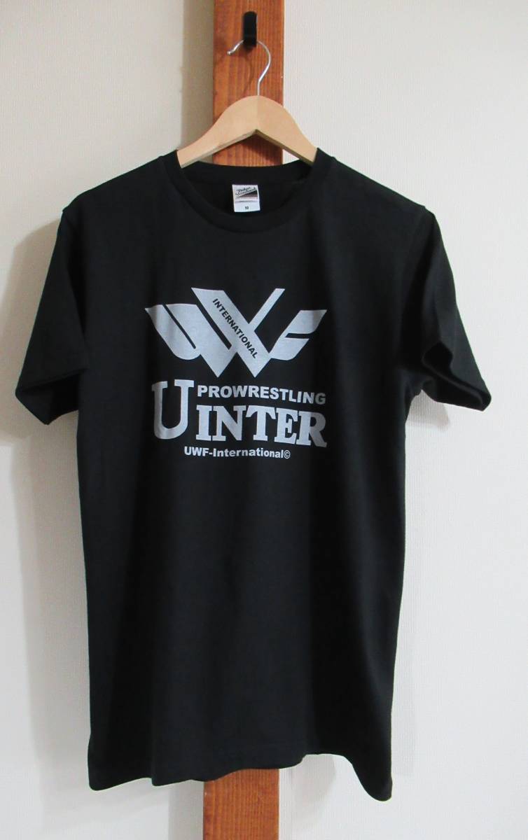 美品★UWF INTERNATIONAL/U INTER/UWFインターナショナル◆Tシャツ ロゴプリント 高田延彦 桜庭和志 プロレス 格闘技 M