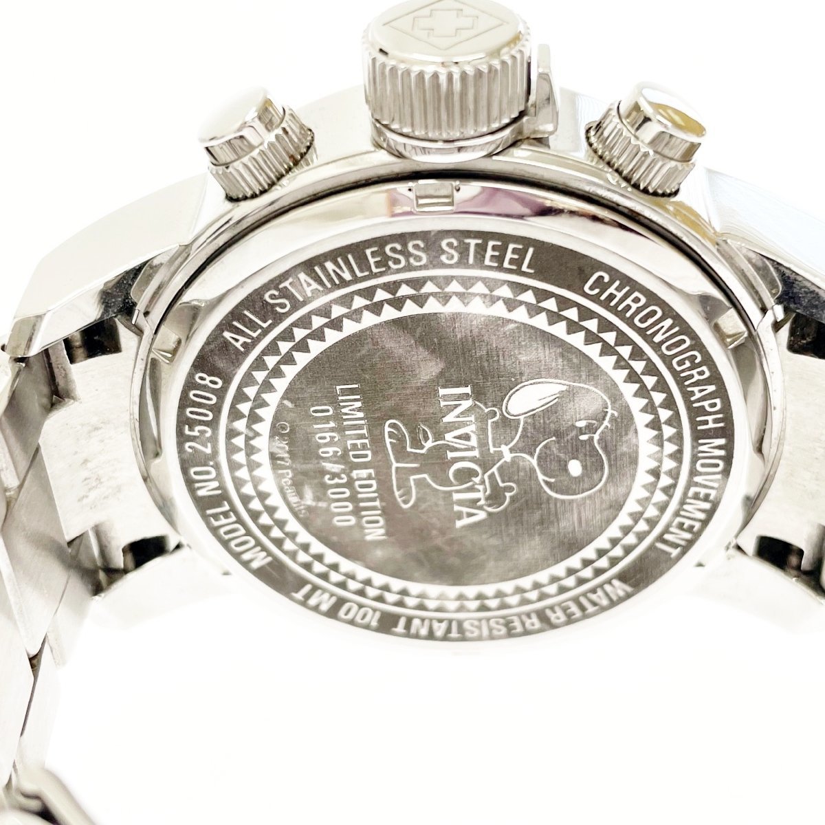 1円スタート】【箱付き】INVICTA インビクタ 25008 スヌーピー クロノ 