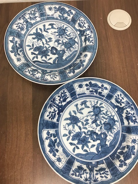 KF1405】 道八 煎茶器 急須 煎茶碗 染付 砲口 煎茶道具 高橋道八 道八