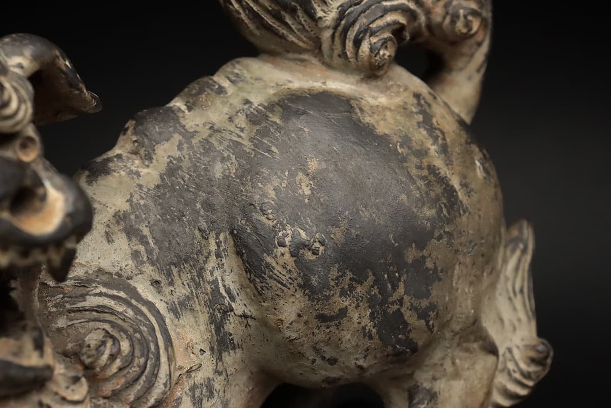HY561 金工美術 獅子像 幅18.8cm/高18cm 重874g・唐銅獅子・狛犬 置物