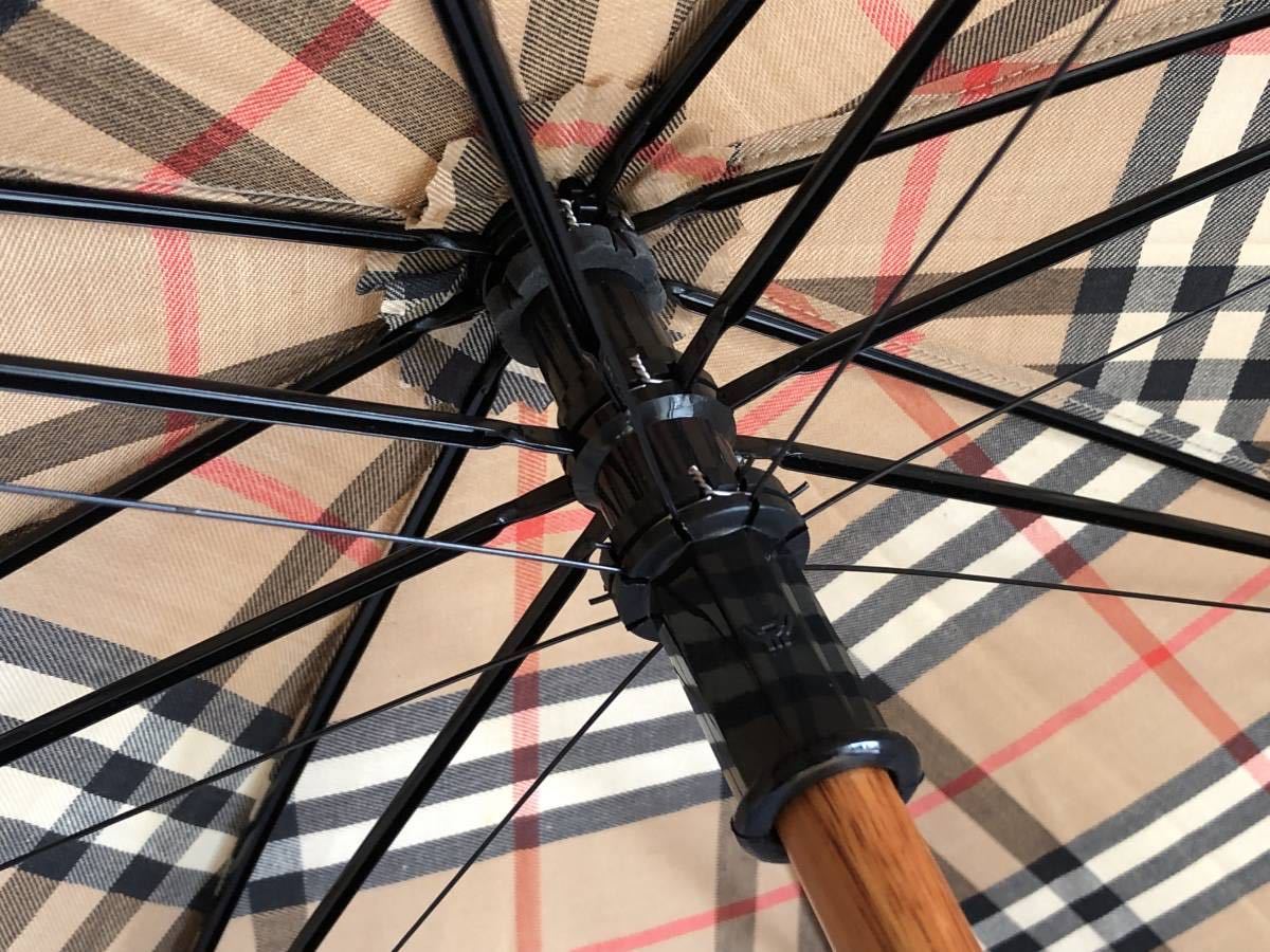 送料込】BURBERRY 長傘 バーバリーノバチェック 傘袋つき ファッション