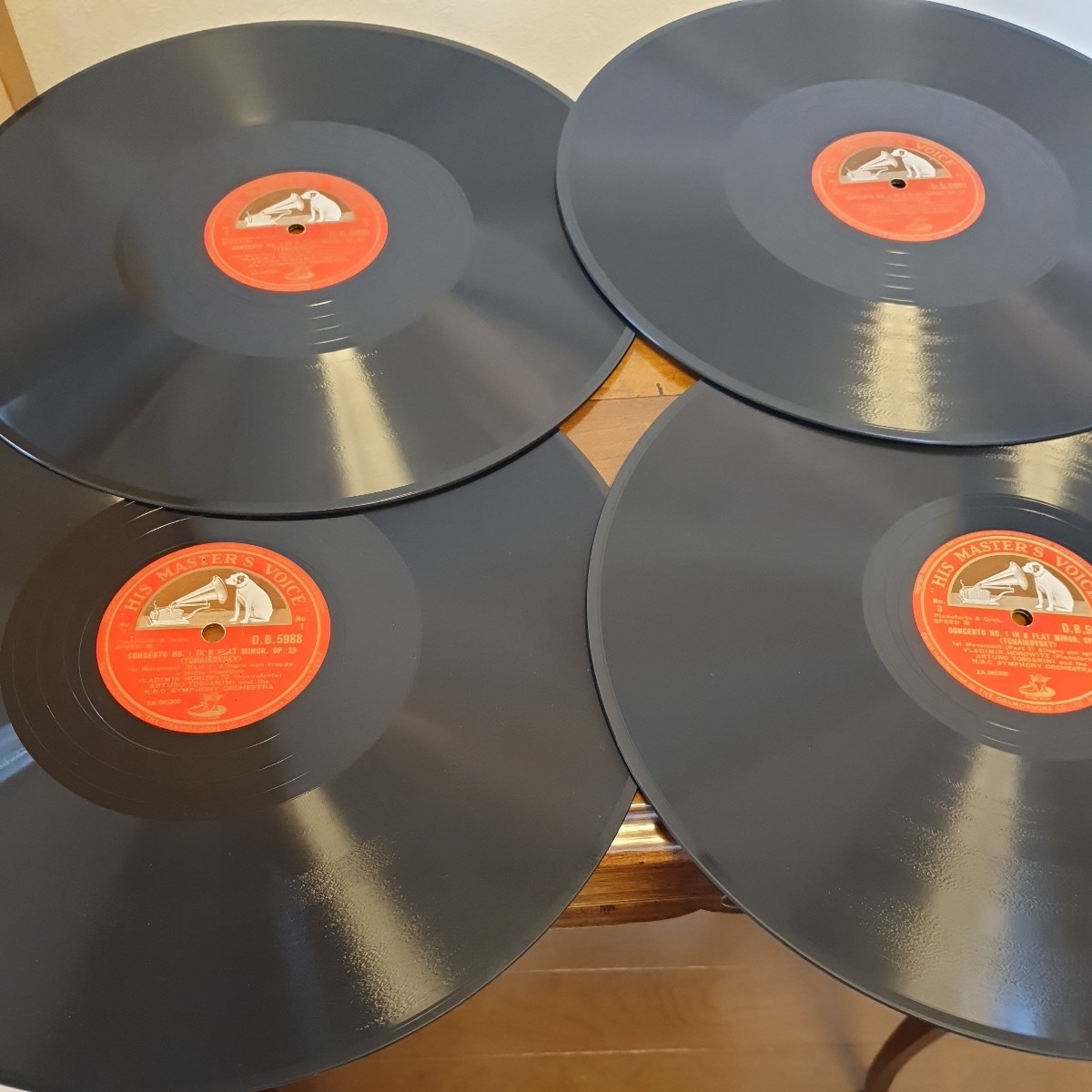 世界的名盤！英HMV12吋SP4枚！ウラディミール・ホロヴィッツのピアノによるチャイコフスキー「ピアノ協奏曲第1番」！一部キズあるも美盤！