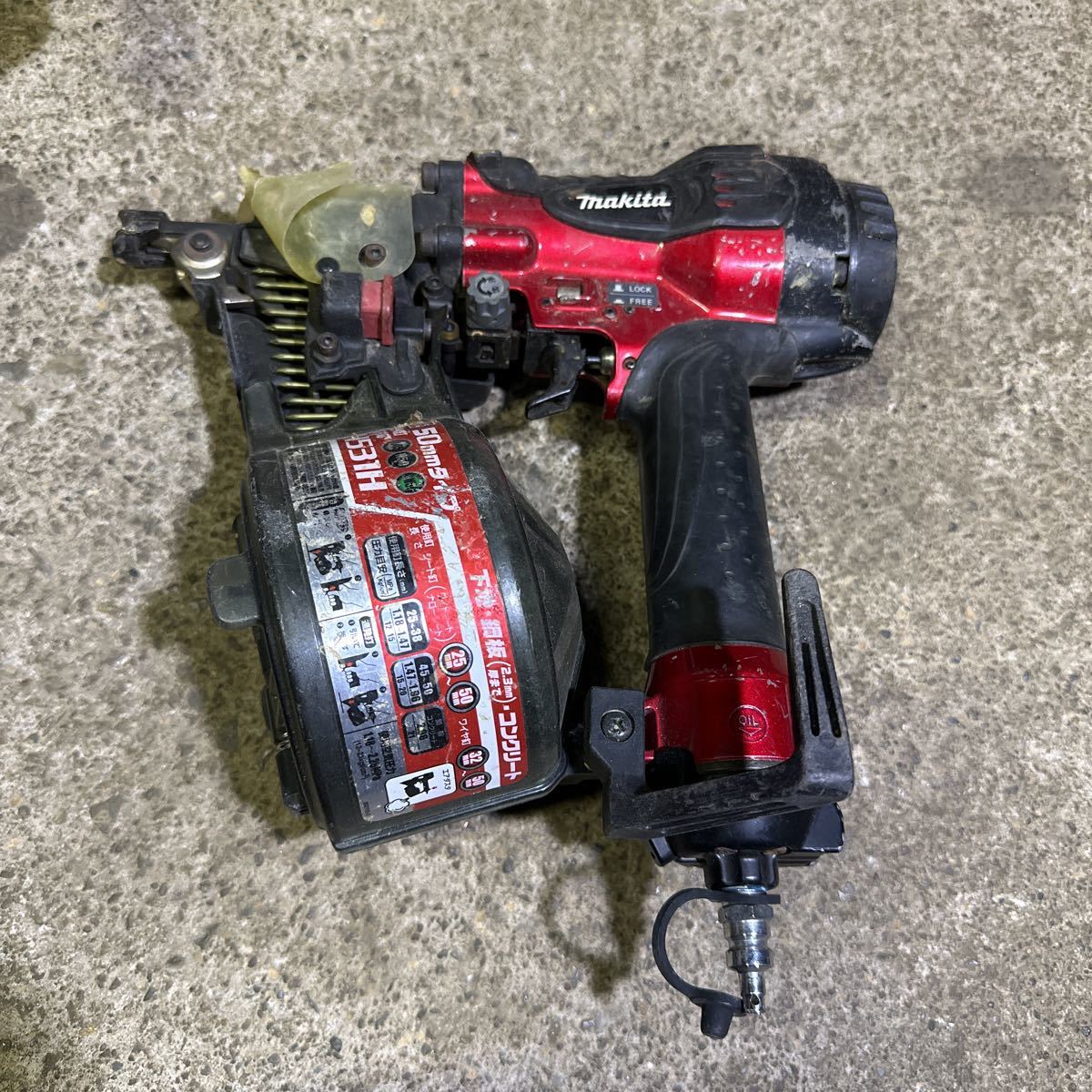 中古動作品　makita マキタ AN531H 50mm 高圧 エア釘打 釘打機 エアツール　本体のみ　現状出品