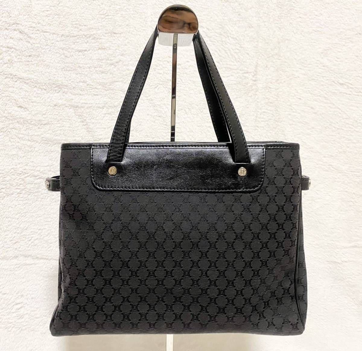 送料込み！ほぼ使用感なし！！セリーヌ CELINE マカダム ハンドバッグ 