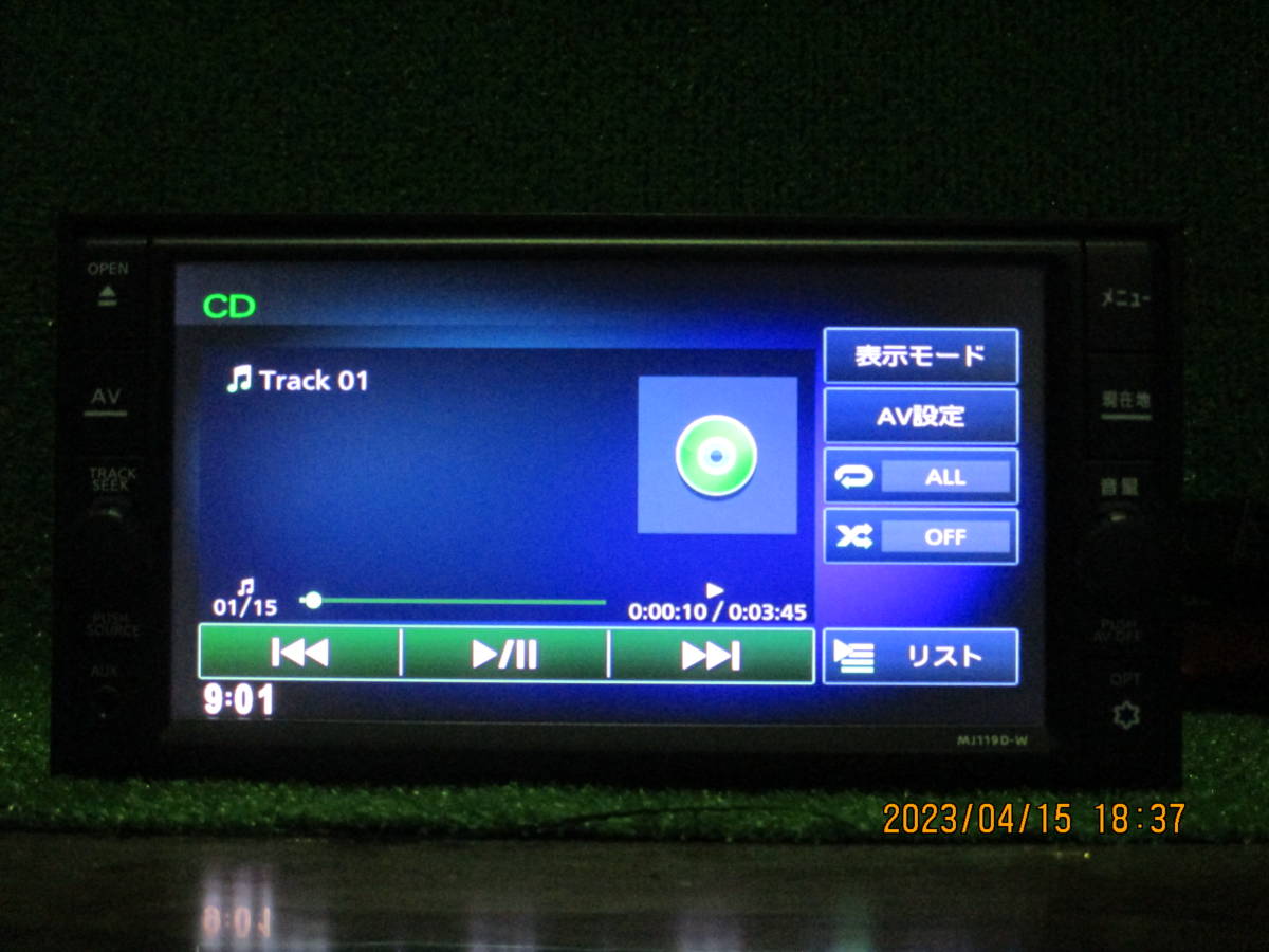 日産純正ナビ MJ119D-W 地図データ2022年版 フルセグ/CD/SD/USB