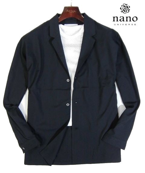 D木04612新品▼春物 ユナイテッドアローズ テーラード型 ラペルシャツジャケット 【 L 】 カジュアル ジャケット 薄手 スプリング 紺系