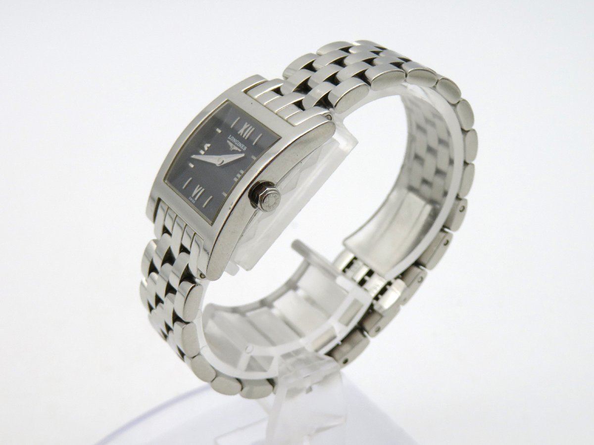 ◇1円◇稼働◇ ロンジン 黒 クオーツ レディース 腕時計 D149