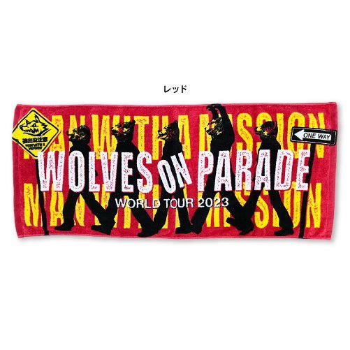 MAN WITH A MISSION マンウィズ W.O.Pツアータオル レッド ／ Tシャツ