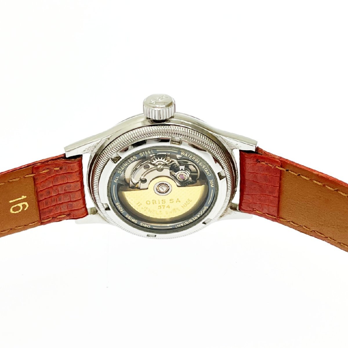 1円スタート】【箱付き】ORIS オリス 7400B ポインターデイト 裏スケ 