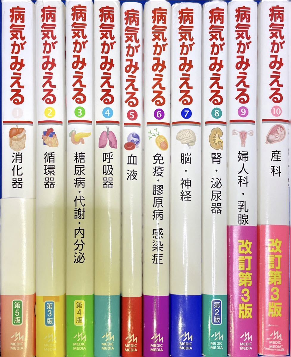 10冊セット 病気がみえる vol.1〜vol.10 書き込み等なし 送料無料 病気がみえる 10セット 病気がみえる ①～⑩ 病気がみえる