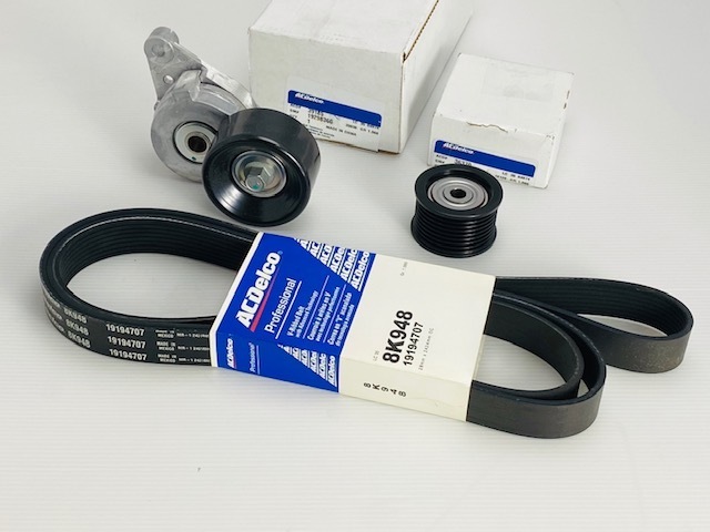 ACデルコ♪07～18　USAトヨタ　タンドラ　08～18　セコイア　ファンベルト　テンショナー　アイドラプーリー　セット