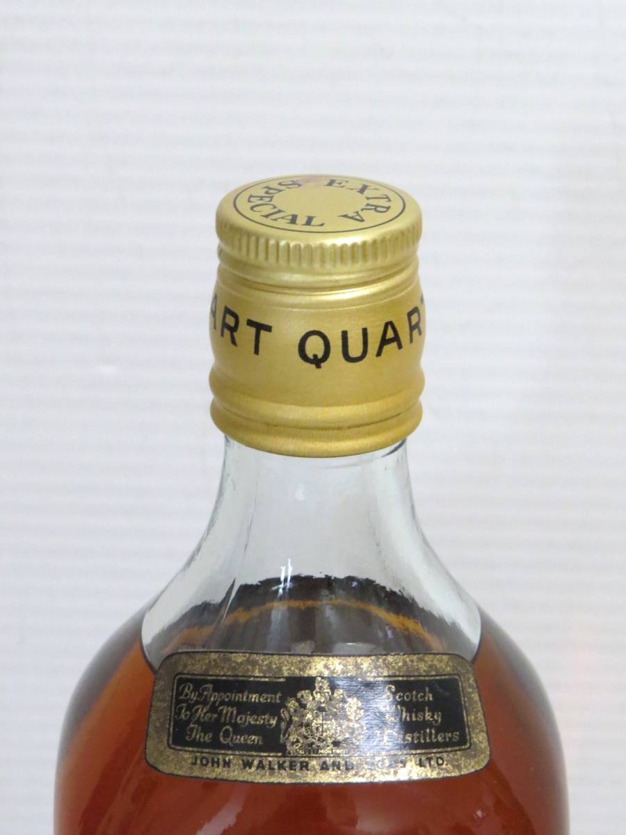 □(4)【古酒】JOHNNIE WALKER ジョニーウォーカー 赤・黒 2本set【未開