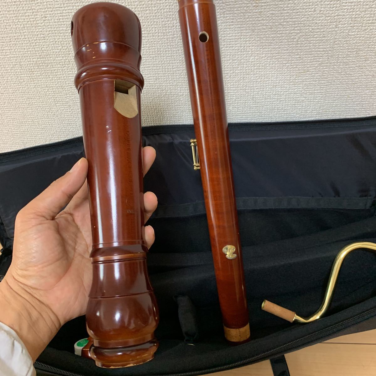 YAMAHA、バスリコーダー、型番不明，シリアル番号:6021，中古品、付属