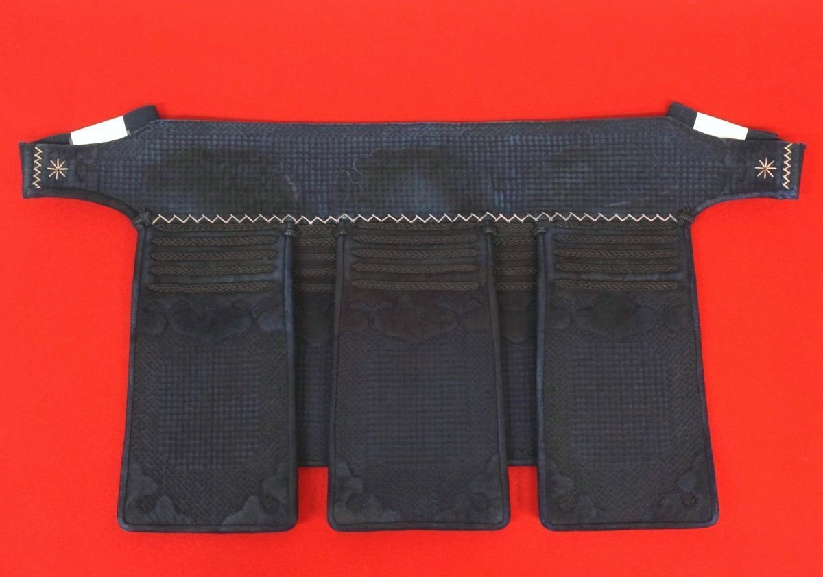 s5774◇垂単品◆一般向け◆手刺2分◆5段飾◆紺鹿革◆剣道防具